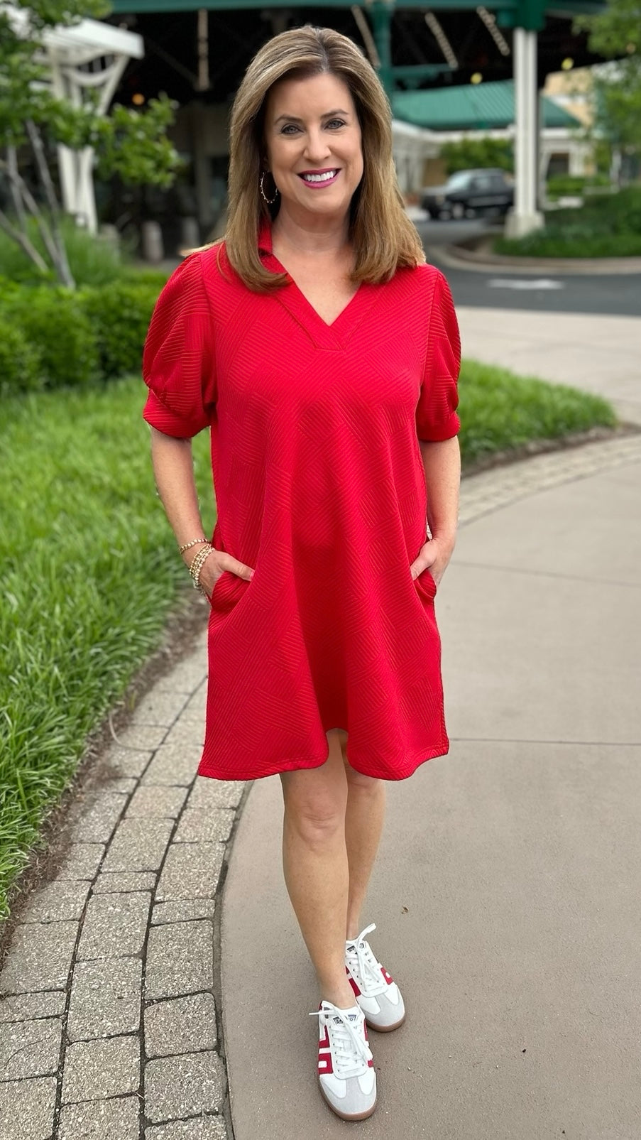 Little Red Quilted Dress