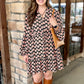 Bria Black Floral Dress - Black