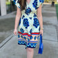 Arianna Geometric Floral Dress