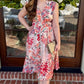 Daphne Floral Dress - Fuchsia Mix