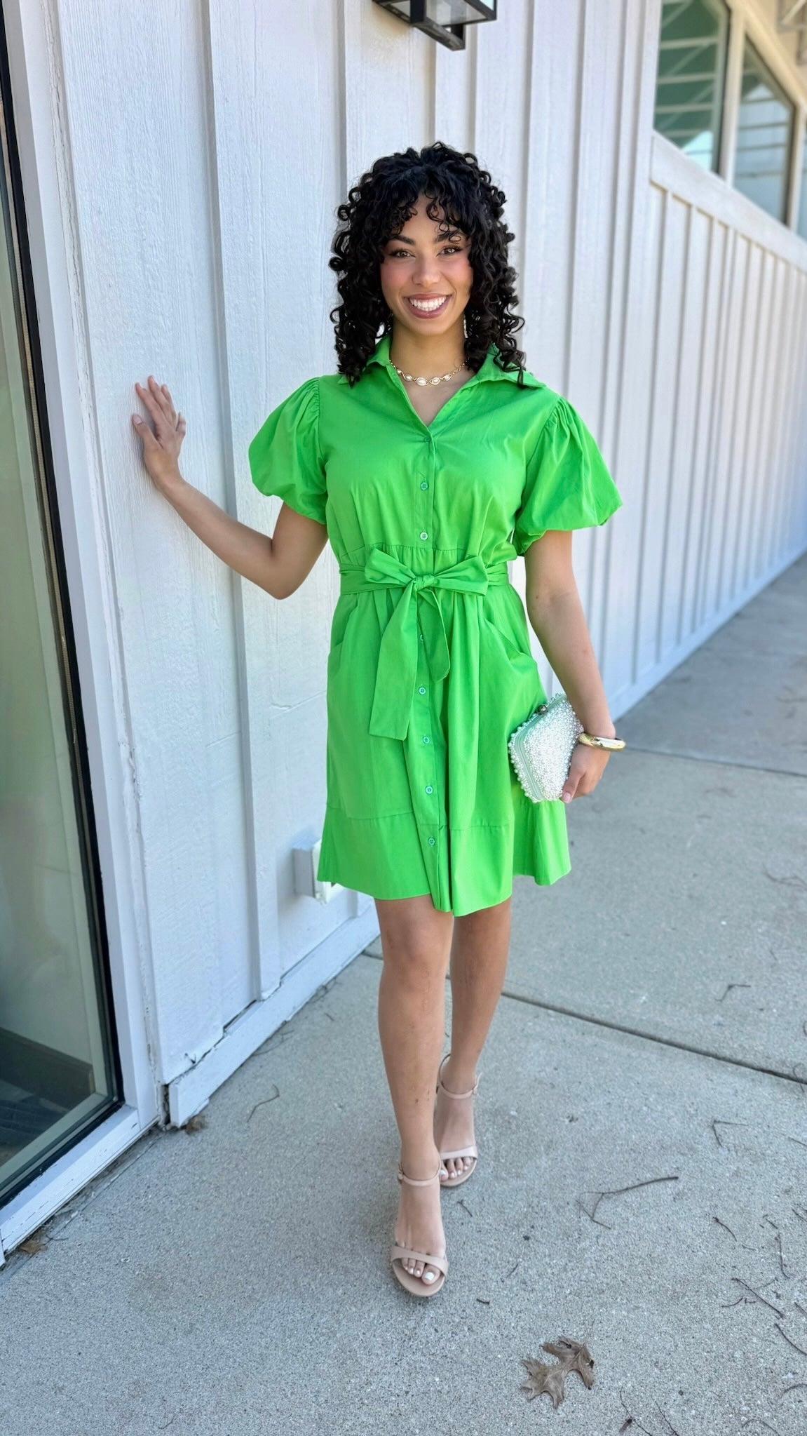 Sofia Nelda Dress - Green