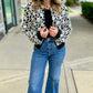 Embossed Rose Print Bomber Jacket