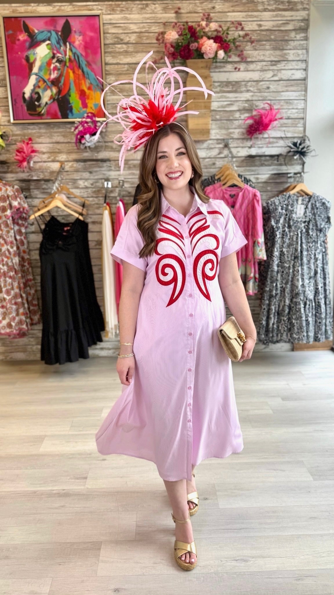 Rory Shirt Dress - Pink