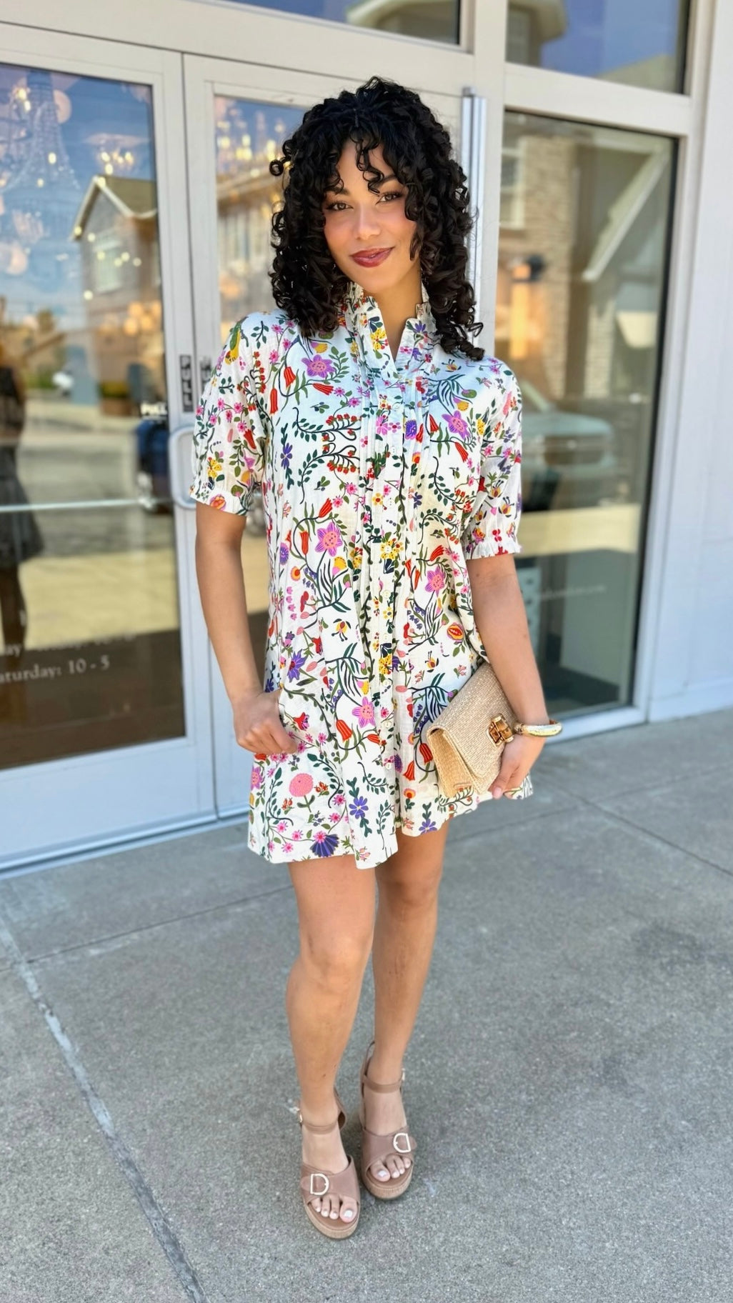 Uncle Frank Pintucked Dress - Parrot