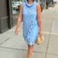 Lucy Light Blue Floral Lace Dress