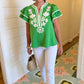 Addison Flutter Sleeve Top - Green
