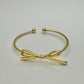Gold Plate Bow Cuff