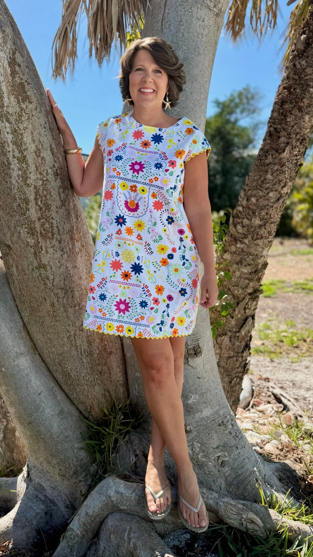 Sister Mary Flores Dress - White