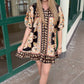 Savannah Black Mirrored Scarf Print Dress