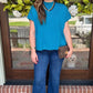 Paige Classico Sleeveless Sweater - Teal