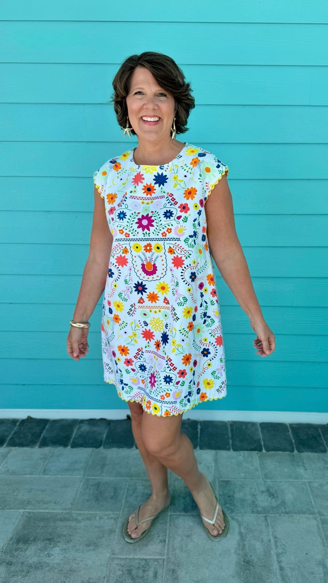 Sister Mary Flores Dress - White