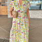 Ivy Jane Shirred Front Midi Dress - Animal