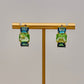 Zenzii Blue/Green Crystal Hoop Earrings