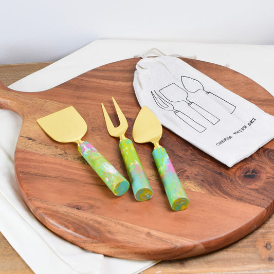 Cheese Knives With Resin Handles