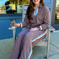 Aaliyah Leisure Quarter Zip - Heather Brown