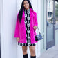 Ivy Jane Faux Fur Coat - Hot Pink
