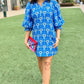 Emmy Floral Dress - Cobalt