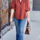 Julia Rhinestone Studded Top - Umber
