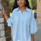 Camille Striped Top - Blue