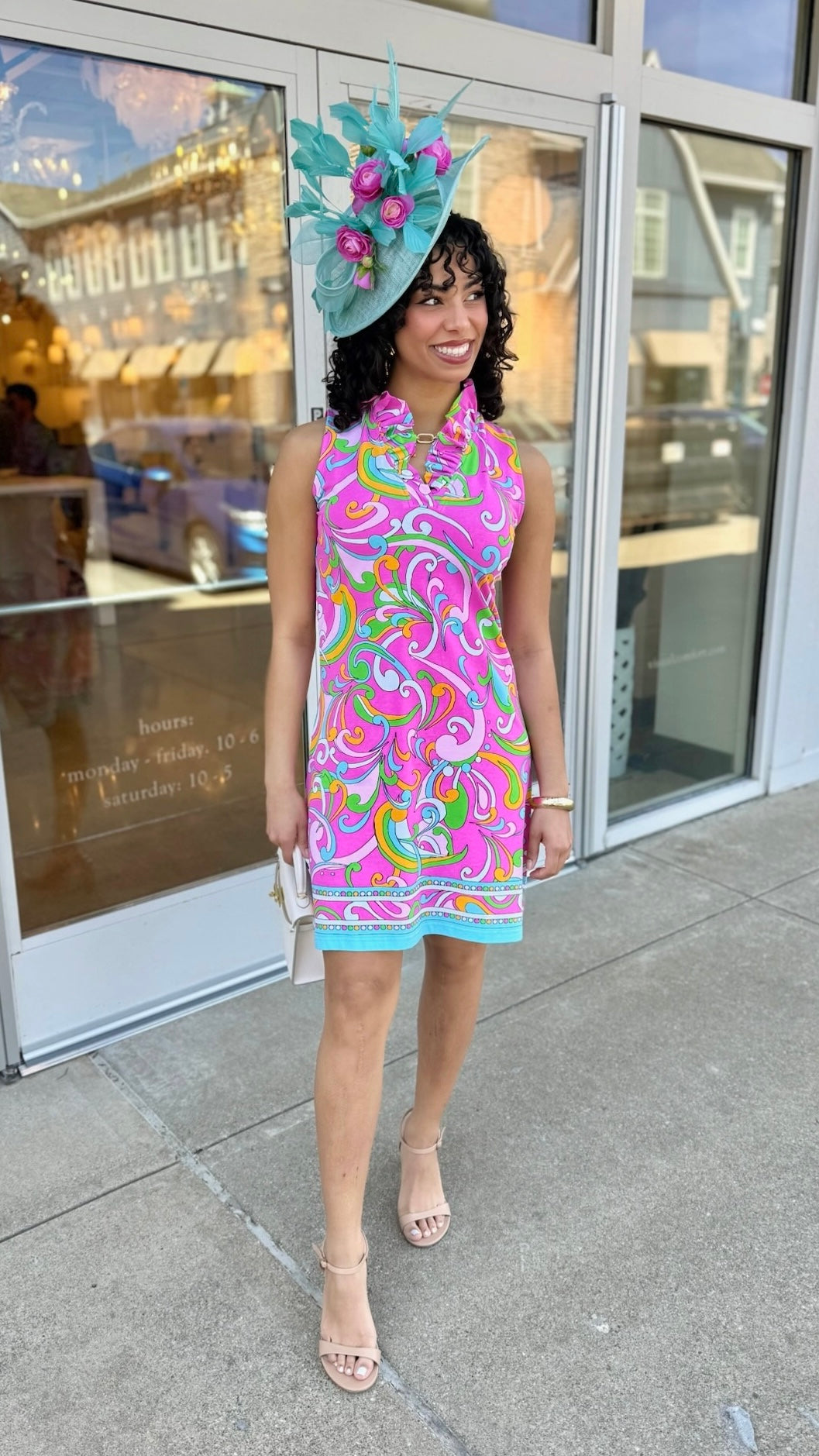 Tabi Pink Multi Swirl Dress