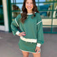 Sporty Chic Sweatshirt - Hunter Green`