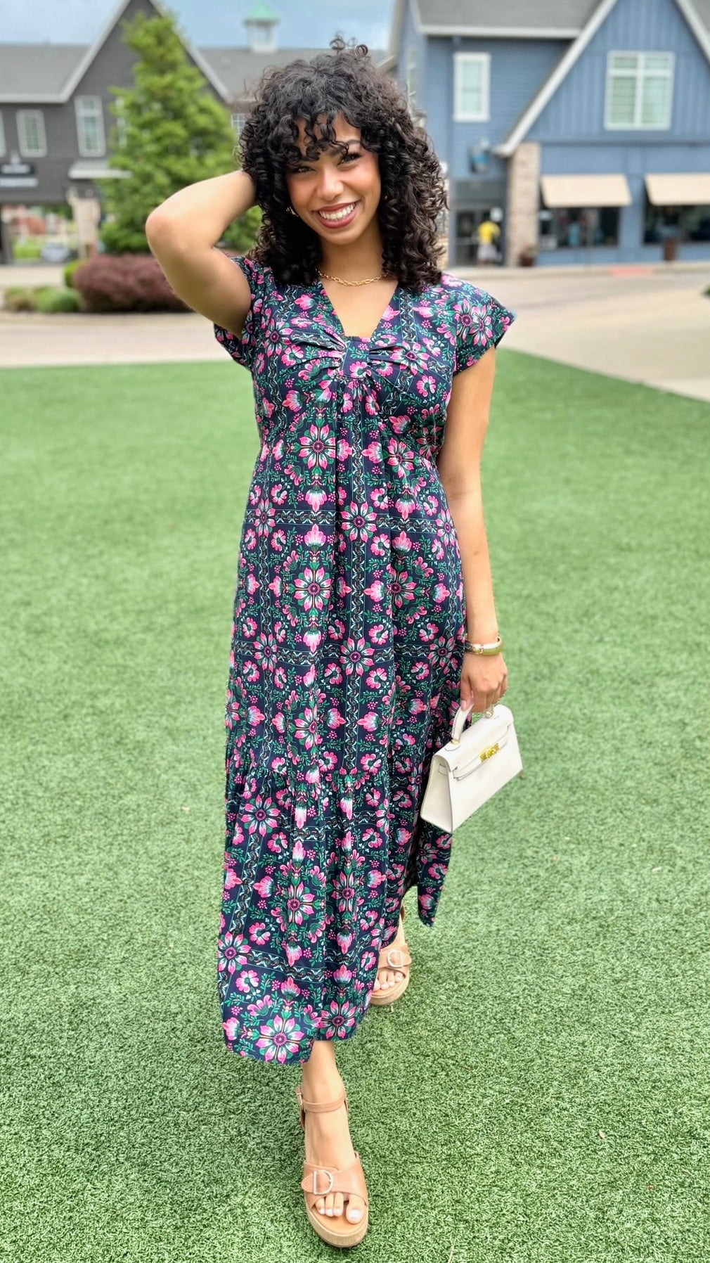 Uncle Frank Midi Dress - Navy