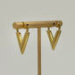 Gold V Shape Earrings