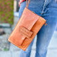 Leather Evolve Wristlet - Kindling Brown