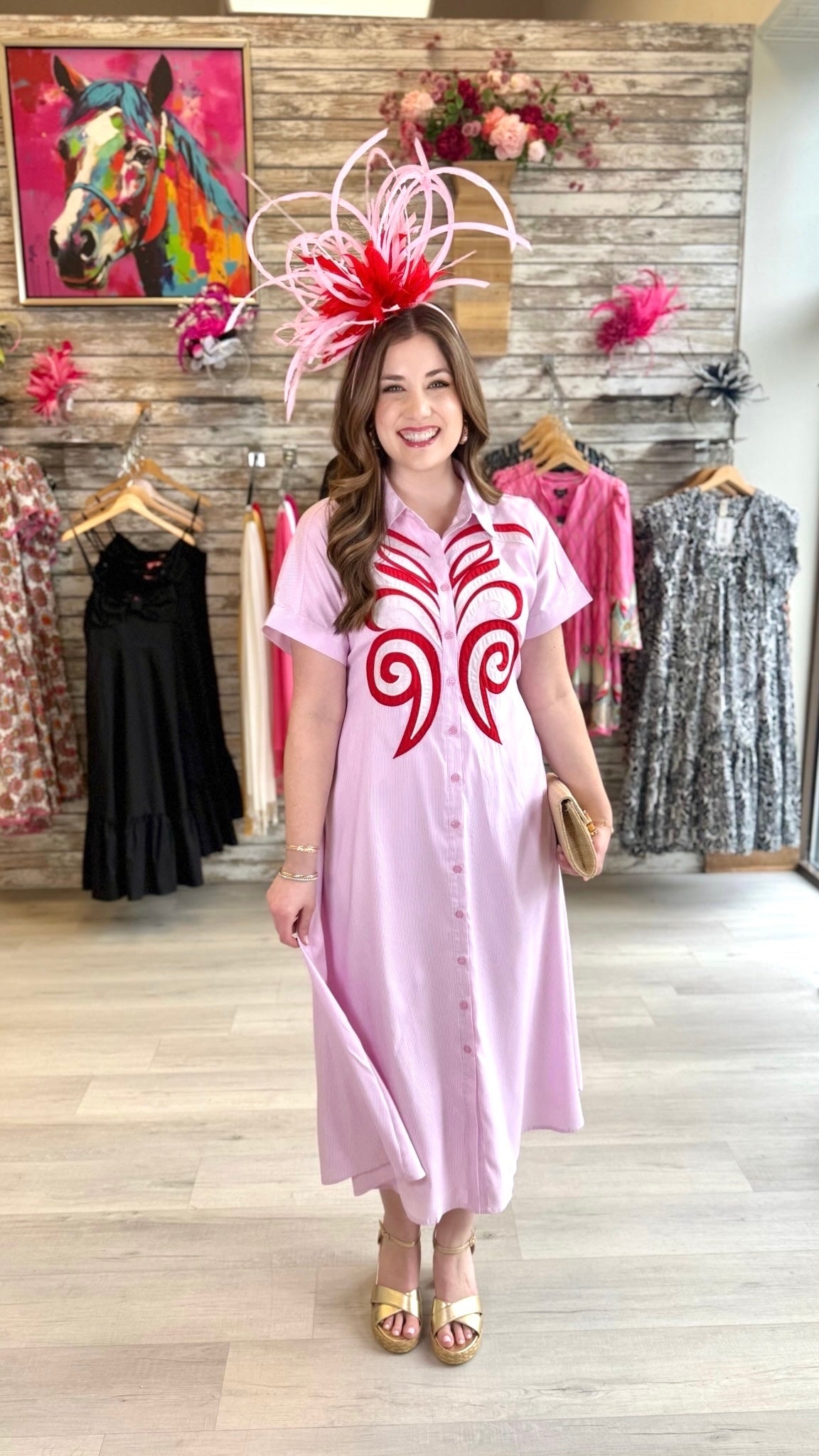 Rory Shirt Dress - Pink