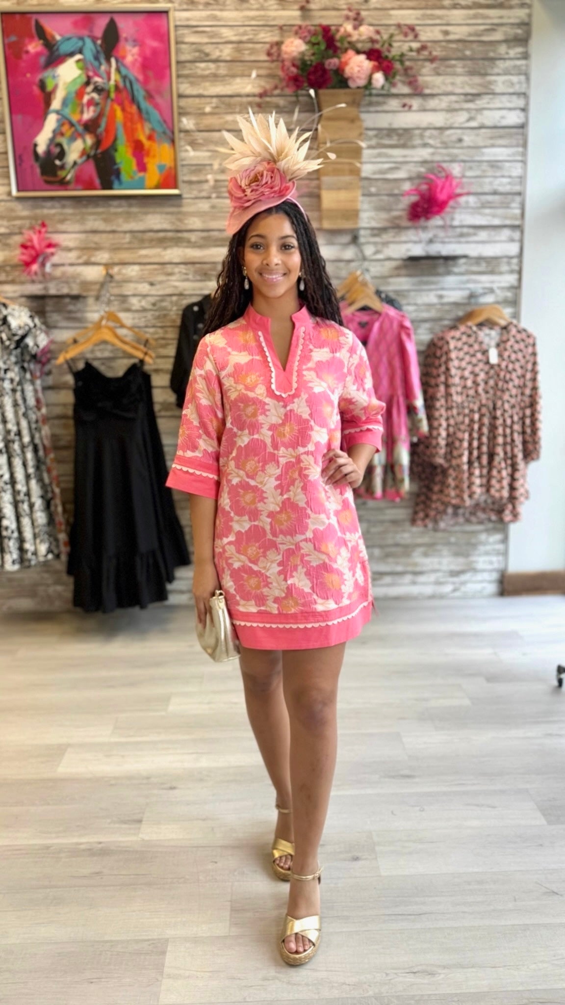 Heather Dress - Flamingo