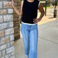 Elise Double Layered Knit Top - Black