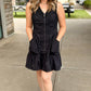 Zip Mini Dress - Black