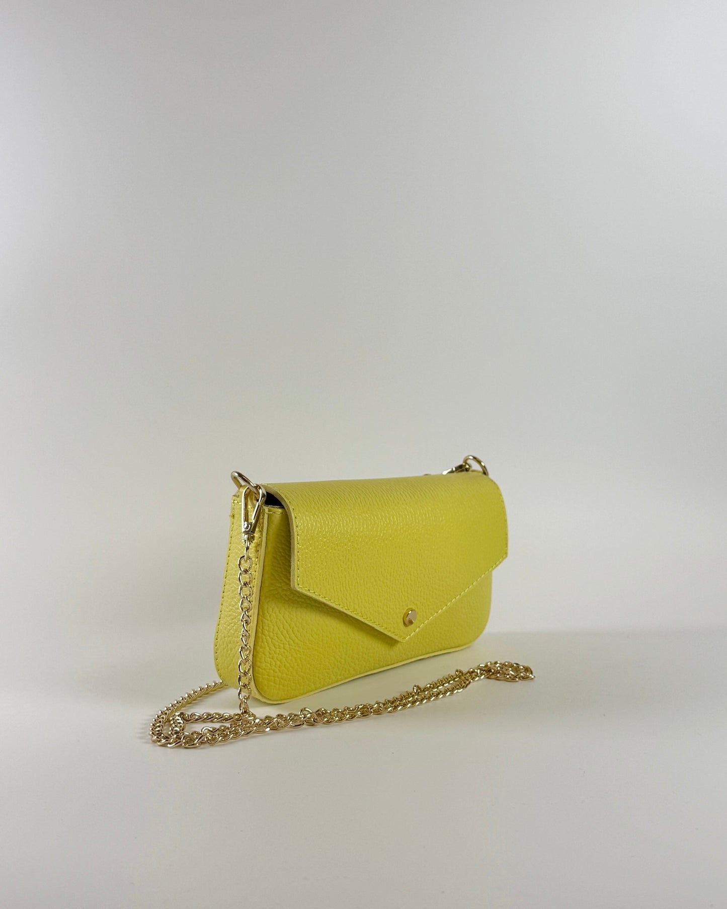 Italian Leather Handle & Crossbody - Yellow