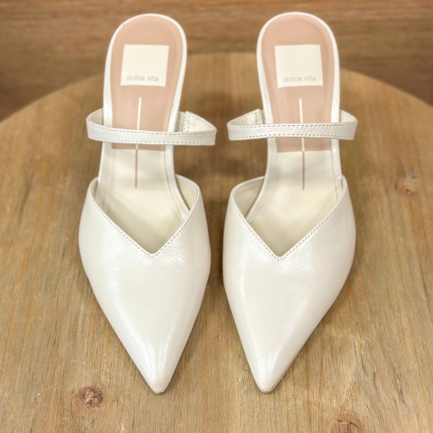 Dolce Vita Kanika Heel - White Crinkle Patent