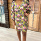 Uncle Frank Big Roses Dress - Navy