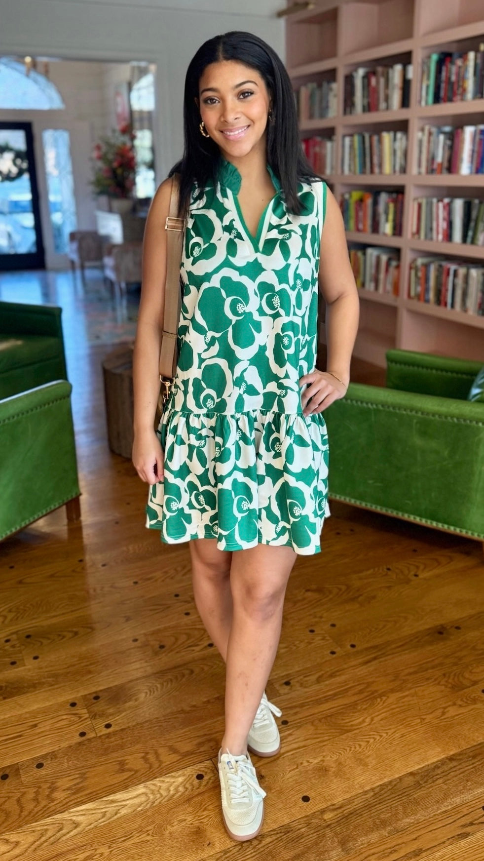 Jada Poppy Mini Dress - Green