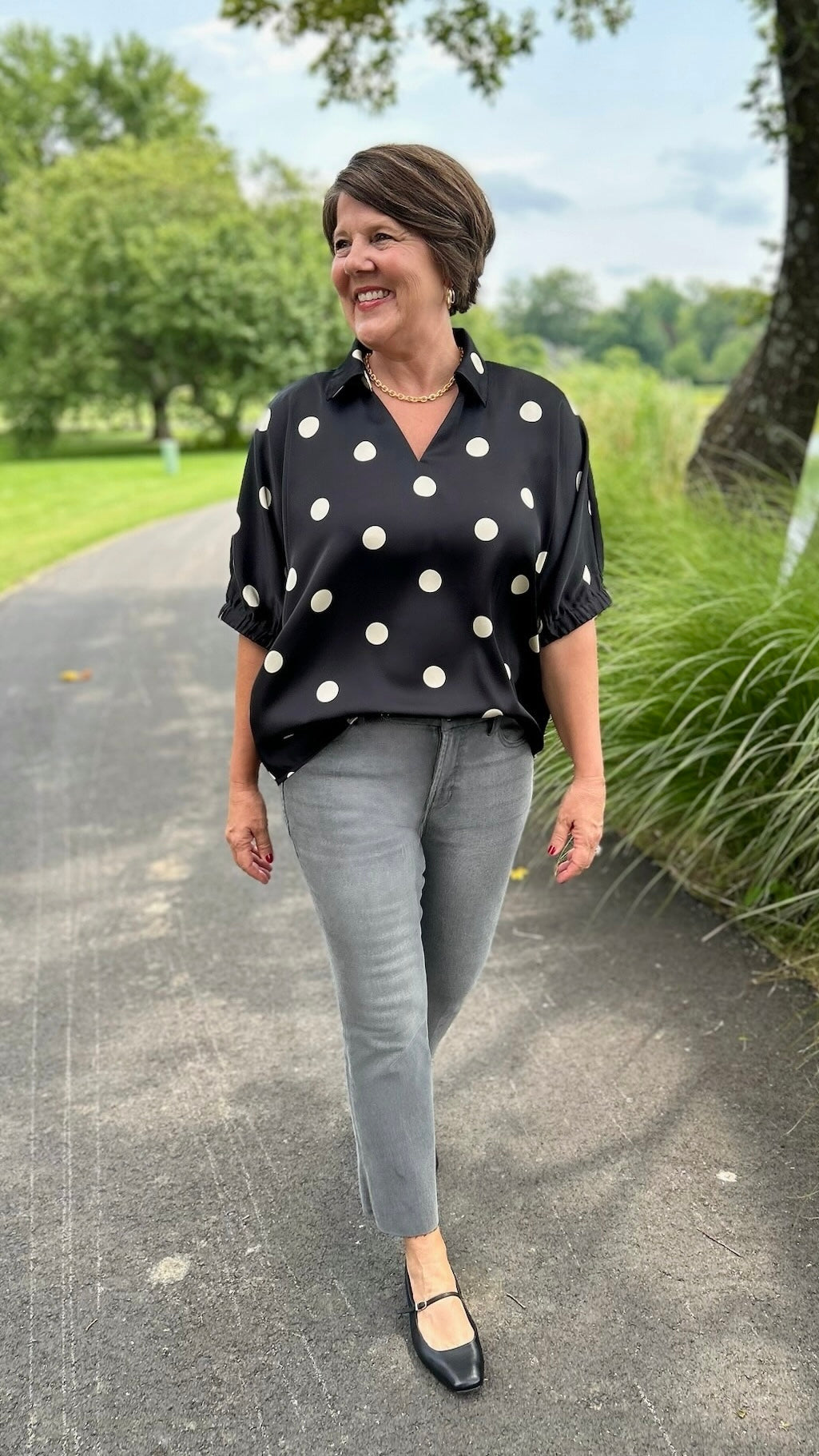 Leilani Polka Dot Top