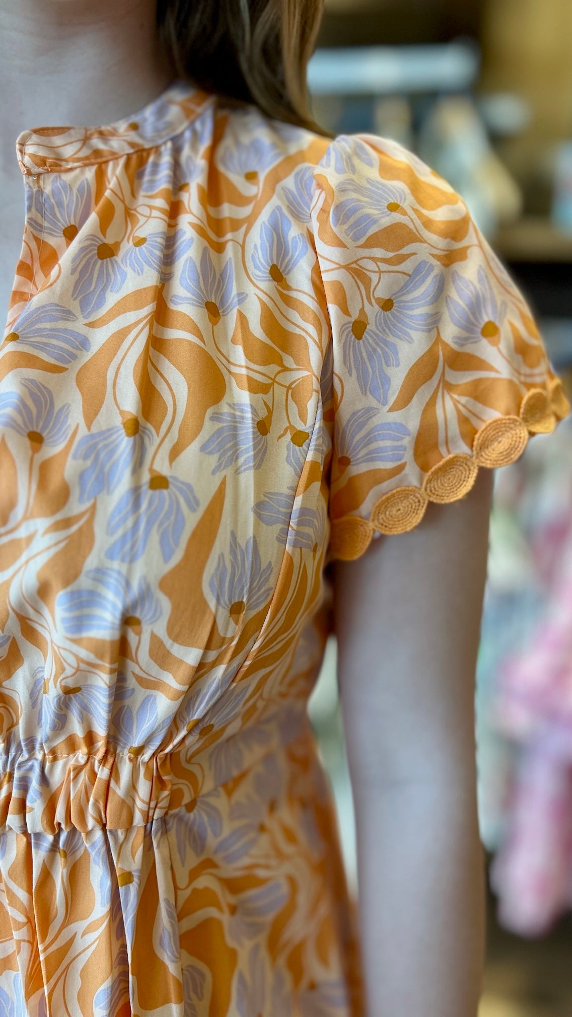 Uncle Frank Wind Dance Dress - Tangerine