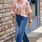 Daniella Button Up Blouse - Ivory & Coral