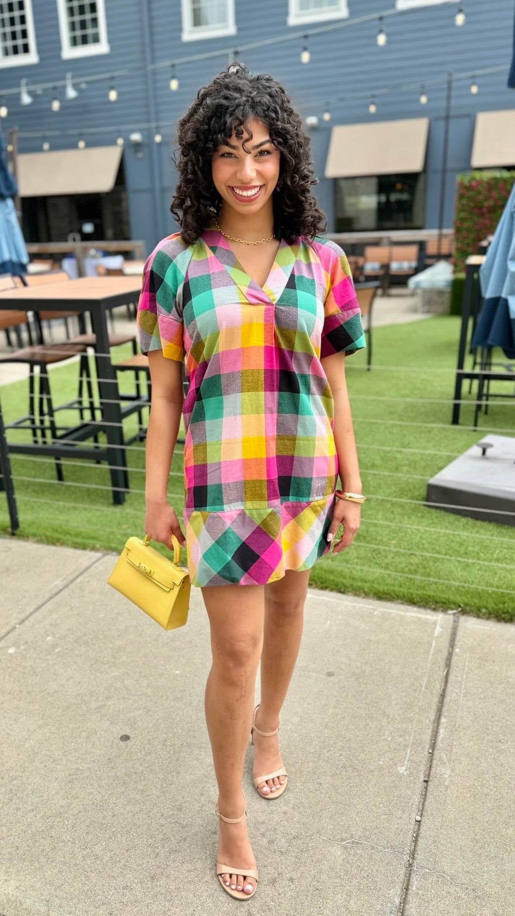 Uncle Frank Checked Shift Dress - Multi