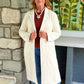 Mallory Faux Suede Duster - Ivory