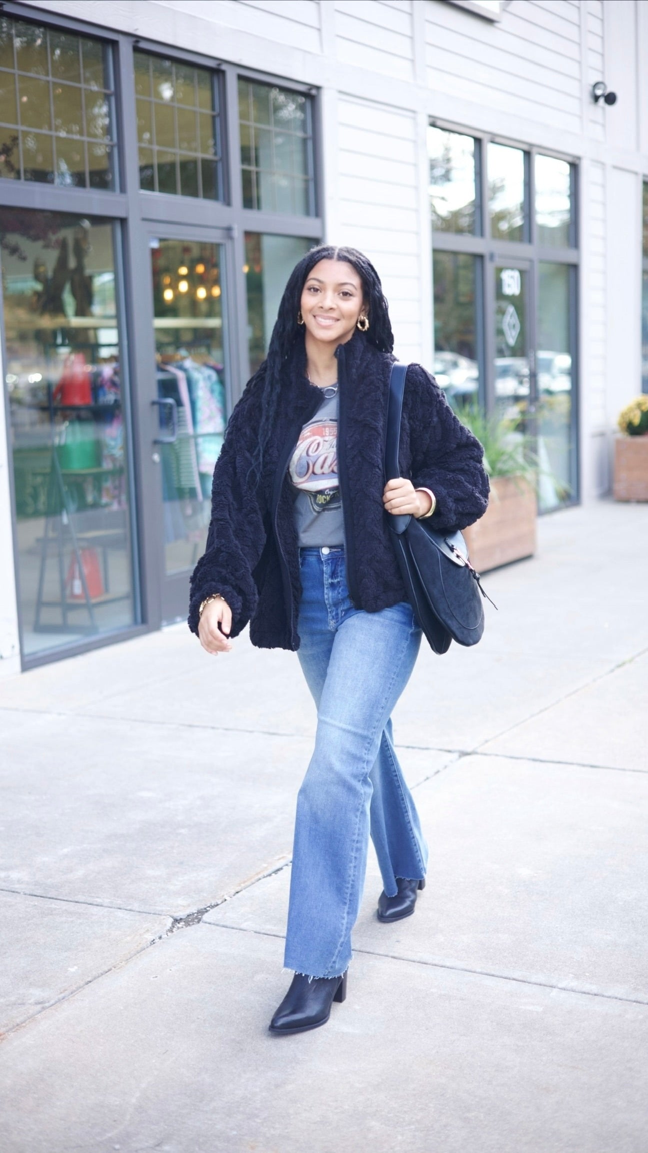 Mallory Fluffy Jacket - Black