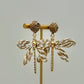 Dragonfly Raffia Earrings - Natural