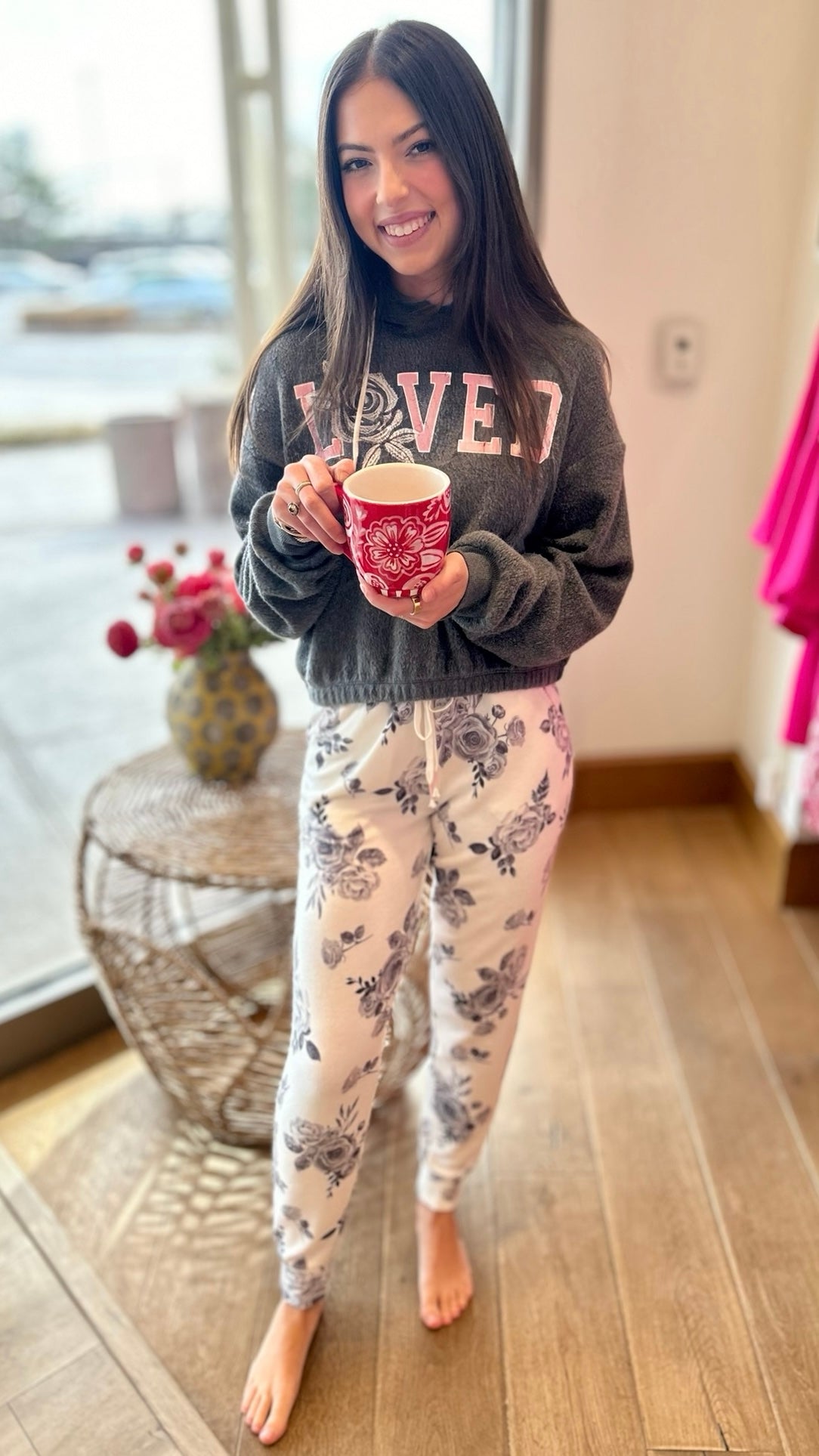 Feeling Loved Hoody - Dk Charcoal