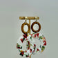 Fabric Wrapped Earrings - White