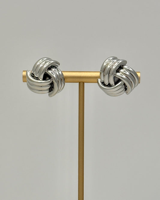 Silver Knot Earrings
