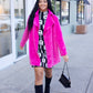 Ivy Jane Faux Fur Coat - Hot Pink