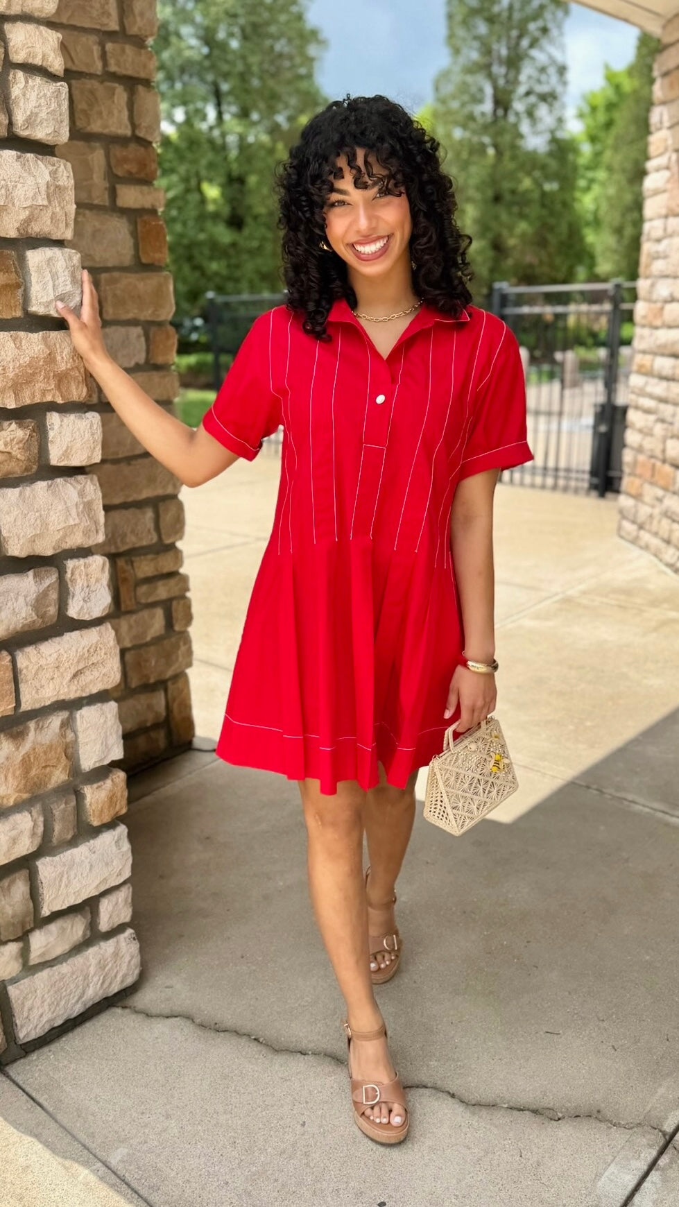 Uncle Frank Pleated Shirt Dress