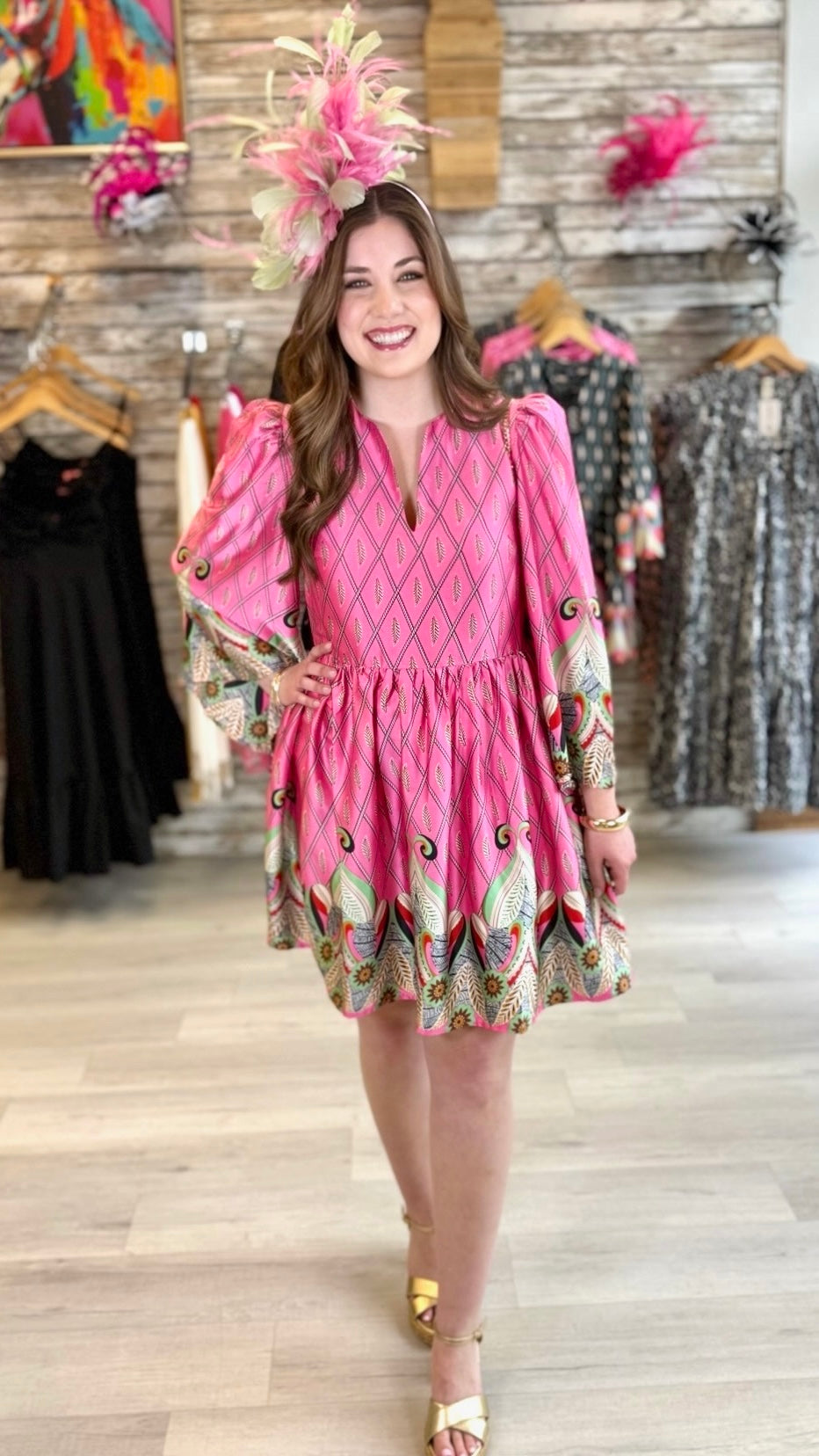 Frances Floral Dress - Pink