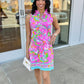 Tabi Pink Multi Swirl Dress